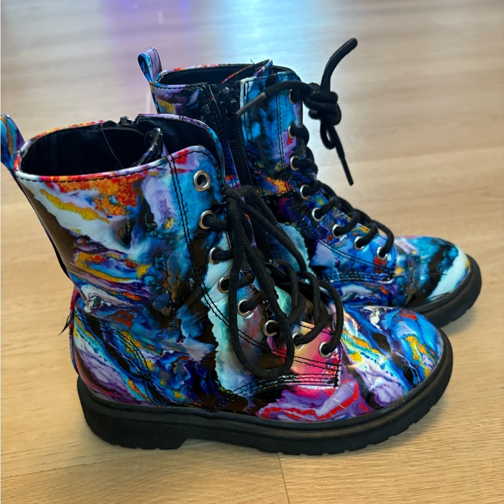 Madden Girl Multicolor Kids Combat Boots